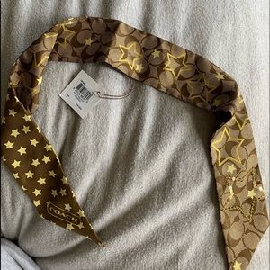 Coach silk skinny scarf/headband